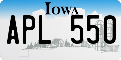IA license plate APL550