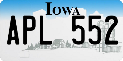 IA license plate APL552