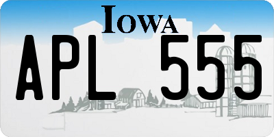 IA license plate APL555