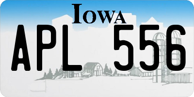 IA license plate APL556