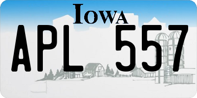 IA license plate APL557