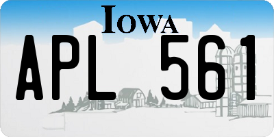 IA license plate APL561