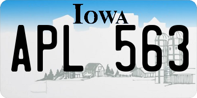 IA license plate APL563