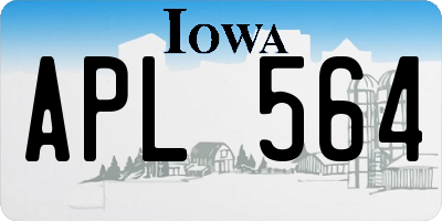 IA license plate APL564