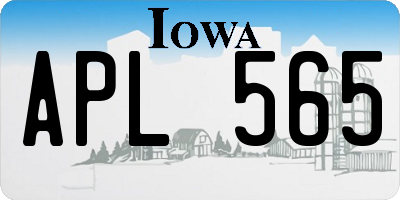 IA license plate APL565