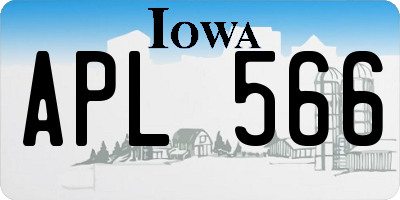 IA license plate APL566