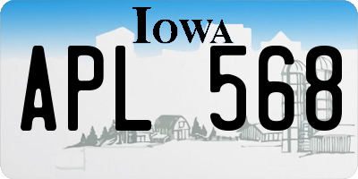 IA license plate APL568