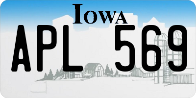 IA license plate APL569