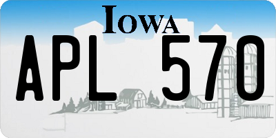 IA license plate APL570