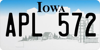 IA license plate APL572