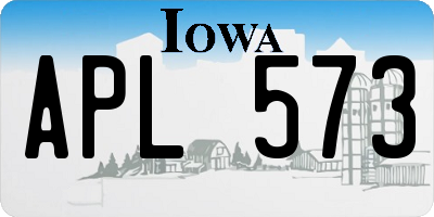 IA license plate APL573