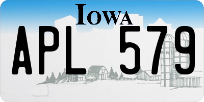 IA license plate APL579