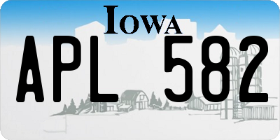 IA license plate APL582
