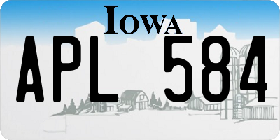 IA license plate APL584