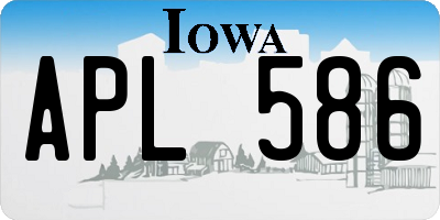 IA license plate APL586