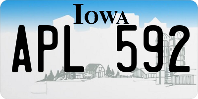 IA license plate APL592