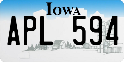 IA license plate APL594