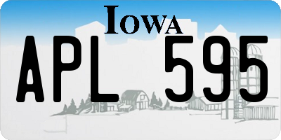 IA license plate APL595