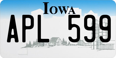 IA license plate APL599