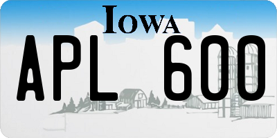 IA license plate APL600
