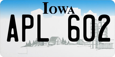 IA license plate APL602