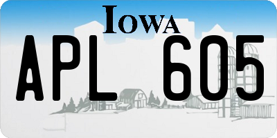 IA license plate APL605