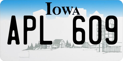 IA license plate APL609