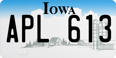 IA license plate APL613