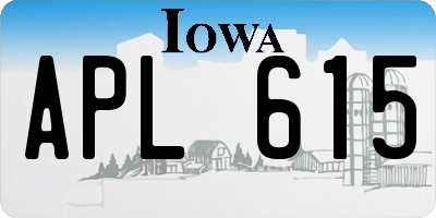 IA license plate APL615