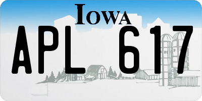 IA license plate APL617