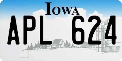 IA license plate APL624
