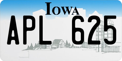 IA license plate APL625