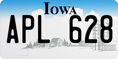 IA license plate APL628