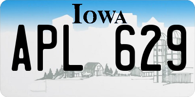 IA license plate APL629