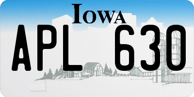 IA license plate APL630
