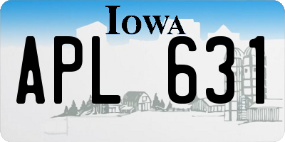 IA license plate APL631
