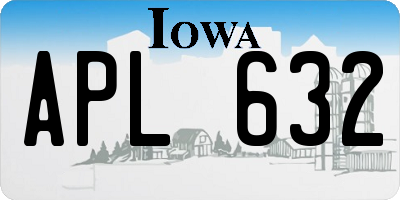 IA license plate APL632