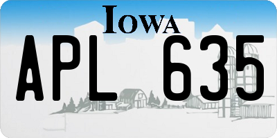 IA license plate APL635