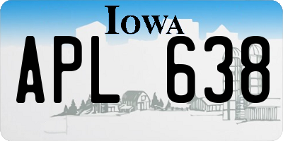 IA license plate APL638