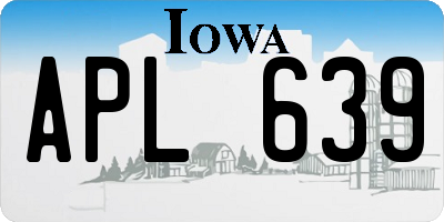 IA license plate APL639