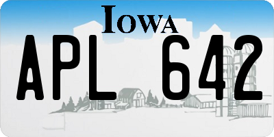 IA license plate APL642