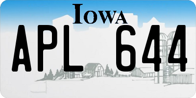 IA license plate APL644