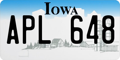 IA license plate APL648