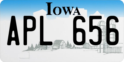 IA license plate APL656