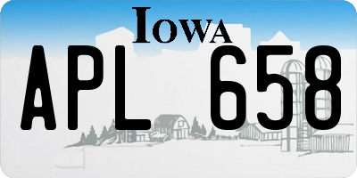 IA license plate APL658