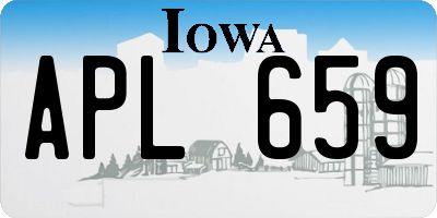 IA license plate APL659