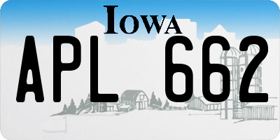 IA license plate APL662