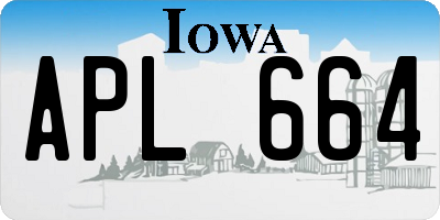 IA license plate APL664