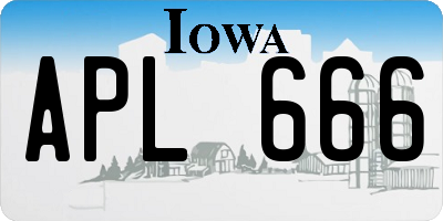 IA license plate APL666