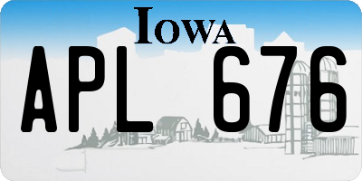 IA license plate APL676